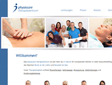 Tablet Screenshot of physiocare.at